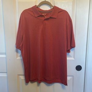 Haggar Heather Red Poly Polo